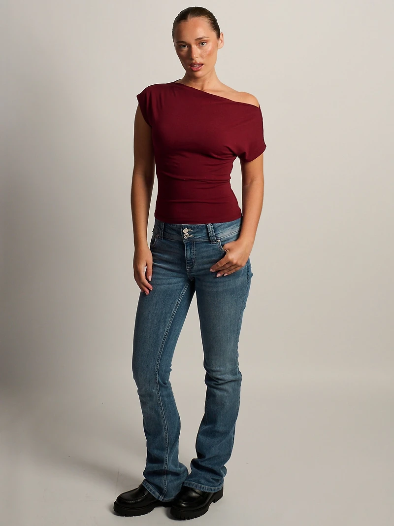 T-SHIRT HARLOW SLOANE - BOURGOGNE
