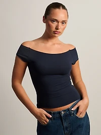 HARLOW CLAIRE TEE - NAVY