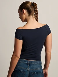 HARLOW CLAIRE TEE - NAVY