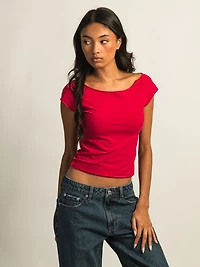 HARLOW CLAIRE TEE - PORT
