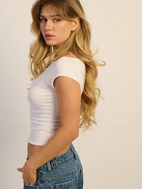 HARLOW CLAIRE TEE - WHITE