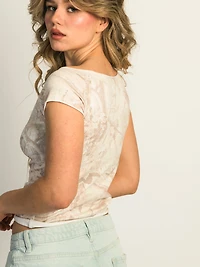 HARLOW CLAIRE TEE - CAMO