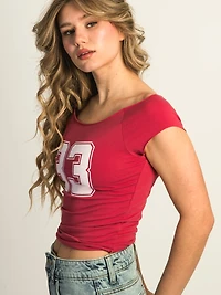 TEE-SHIRT IMPRIMÉ HARLOW CLAIRE - ROUGE