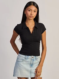 HARLOW SAWYER POLO TEE