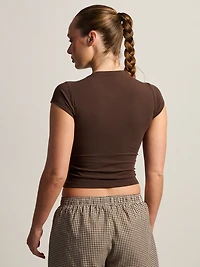 HARLOW GIA TEE - BROWN