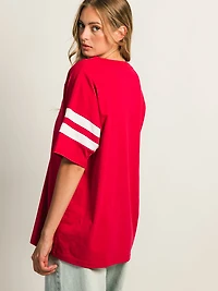 HARLOW BRADY TEE - PORT