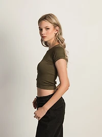 T-SHIRT COURT SANS COUTURE HARLOW - ARMY