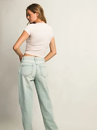 HARLOW RIBBED SEAMLESS TEE - BABY PINK