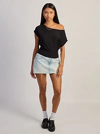 T-SHIRT HARLOW SKYE SLOUCH - NOIR