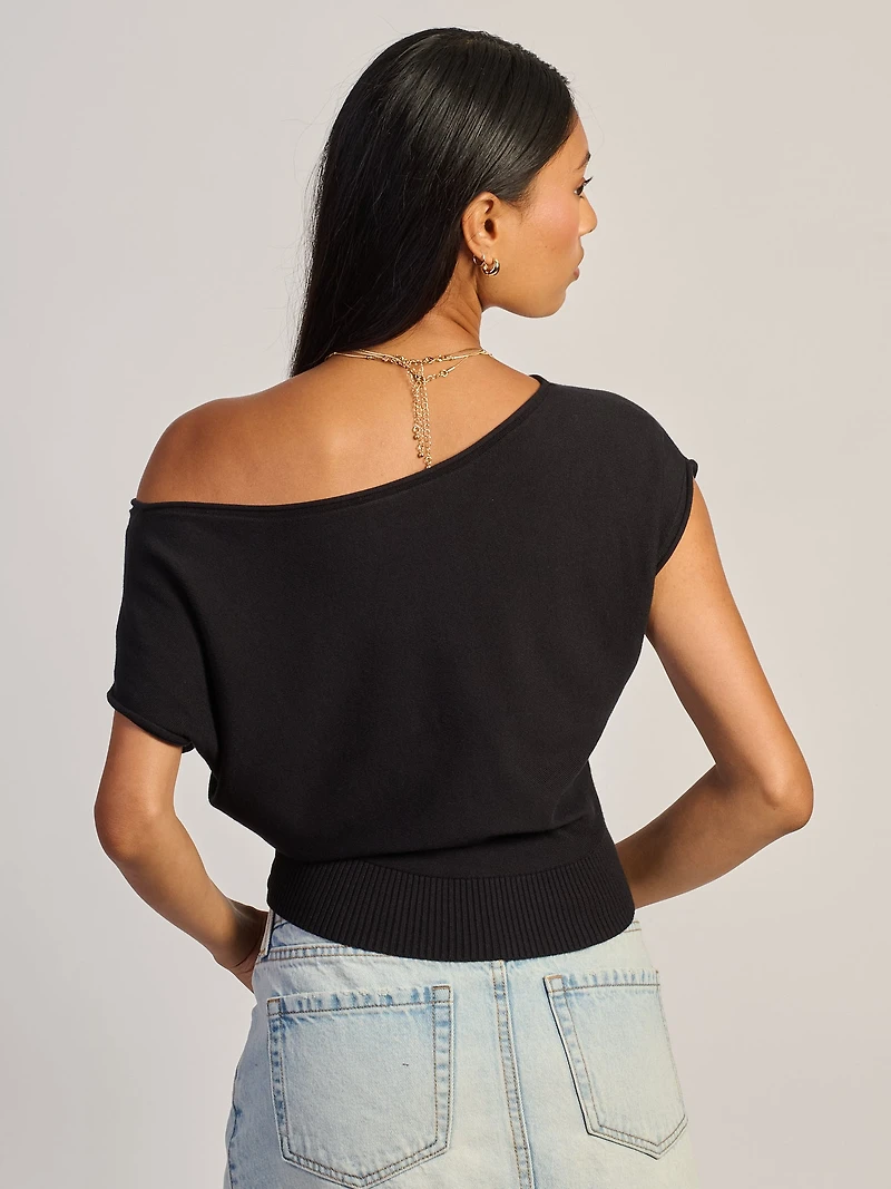 T-SHIRT HARLOW SKYE SLOUCH - NOIR