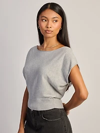 T-SHIRT HARLOW SKYE SLOUCH - GRIS CHINÉ