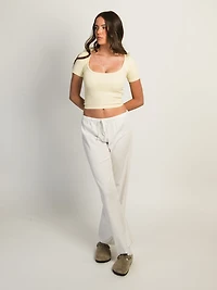 TEE-SHIRT SANS COUTURE HARLOW SQUARENECK - JAUNE