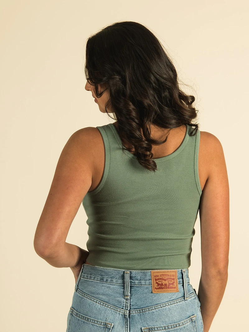 HARLOW SNAP HENLEY TANK TOP - CLEARANCE
