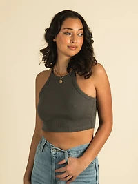 HARLOW HIGH NECK RACERBACK TANK TOP - CLEARANCE