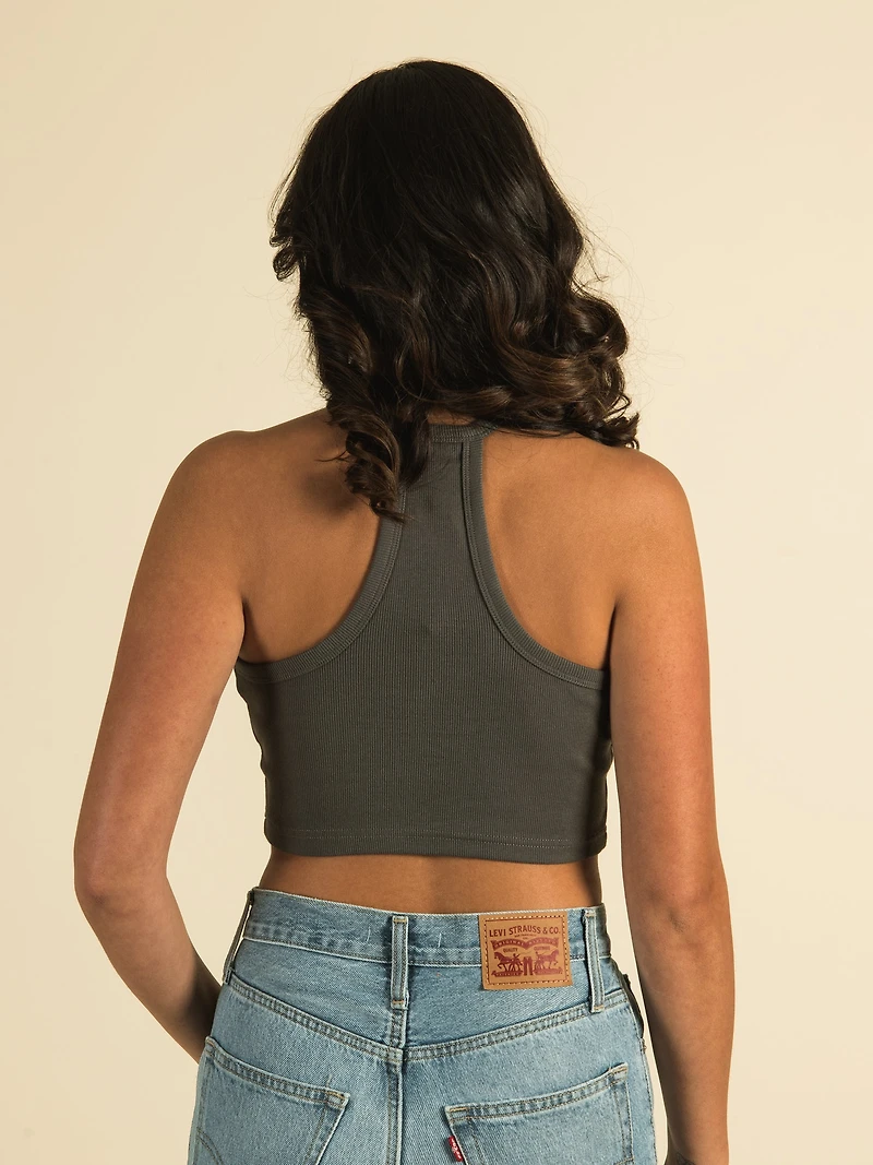 HARLOW HIGH NECK RACERBACK TANK TOP - CLEARANCE