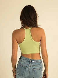 HARLOW HIGH NECK RACERBACK TANK TOP