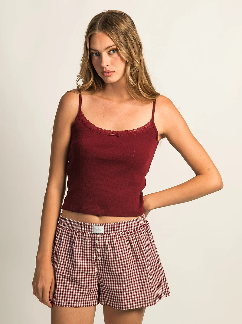 HARLOW MALLORY TANK TOP - BURGUNDY