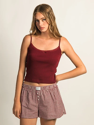 HARLOW MALLORY TANK TOP - BURGUNDY