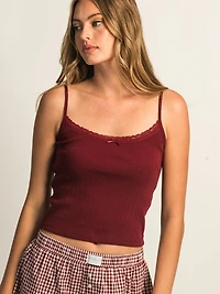 HARLOW MALLORY TANK TOP - BURGUNDY