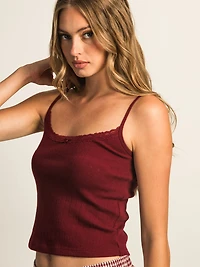 HARLOW MALLORY TANK TOP - BURGUNDY