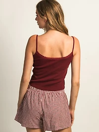 HARLOW MALLORY TANK TOP - BURGUNDY
