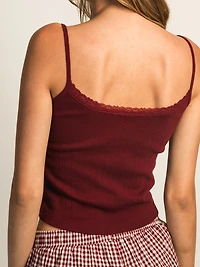 HARLOW MALLORY TANK TOP - BURGUNDY