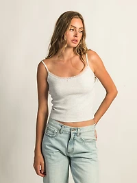 HARLOW MALLORY MELANGE TANK TOP - CLOUD