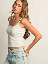 HARLOW MALLORY MELANGE TANK TOP - CLOUD