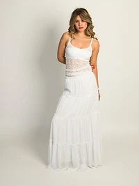HARLOW LACEY TANK TOP - WHITE