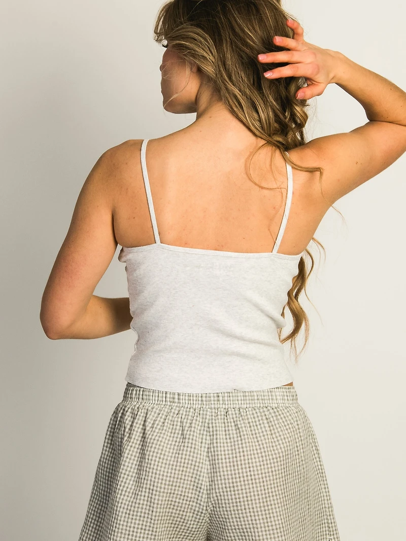 HARLOW ISLA MELANGE TANK TOP - CLOUD