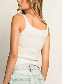 HARLOW ESSENTIAL RIBBED MELANGE TANK