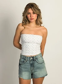 HARLOW BAILEY DITSY TUBE TOP - WHITE