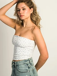 HARLOW BAILEY DITSY TUBE TOP - WHITE