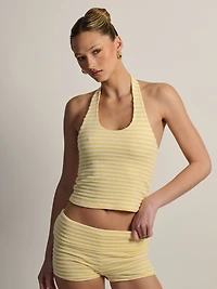 HARLOW MELANI DOS NU - JAUNE/BLANC