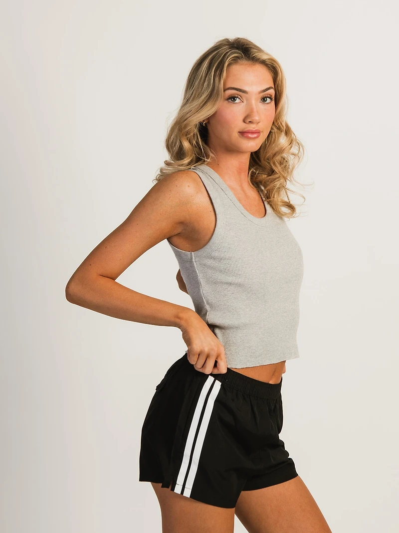 HARLOW KENDALL MELANGE TANK - HEATHER GREY