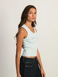 HARLOW KENDALL PRINT TANK - LIGHT BLUE
