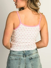 HARLOW LOGAN DITSY TANK TOP - BUBBLEGUM