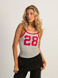 HARLOW LOGAN MELANGE TANK - HEATHER GREY