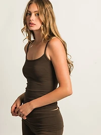 HARLOW GIA TANK TOP - CHOCOLATE