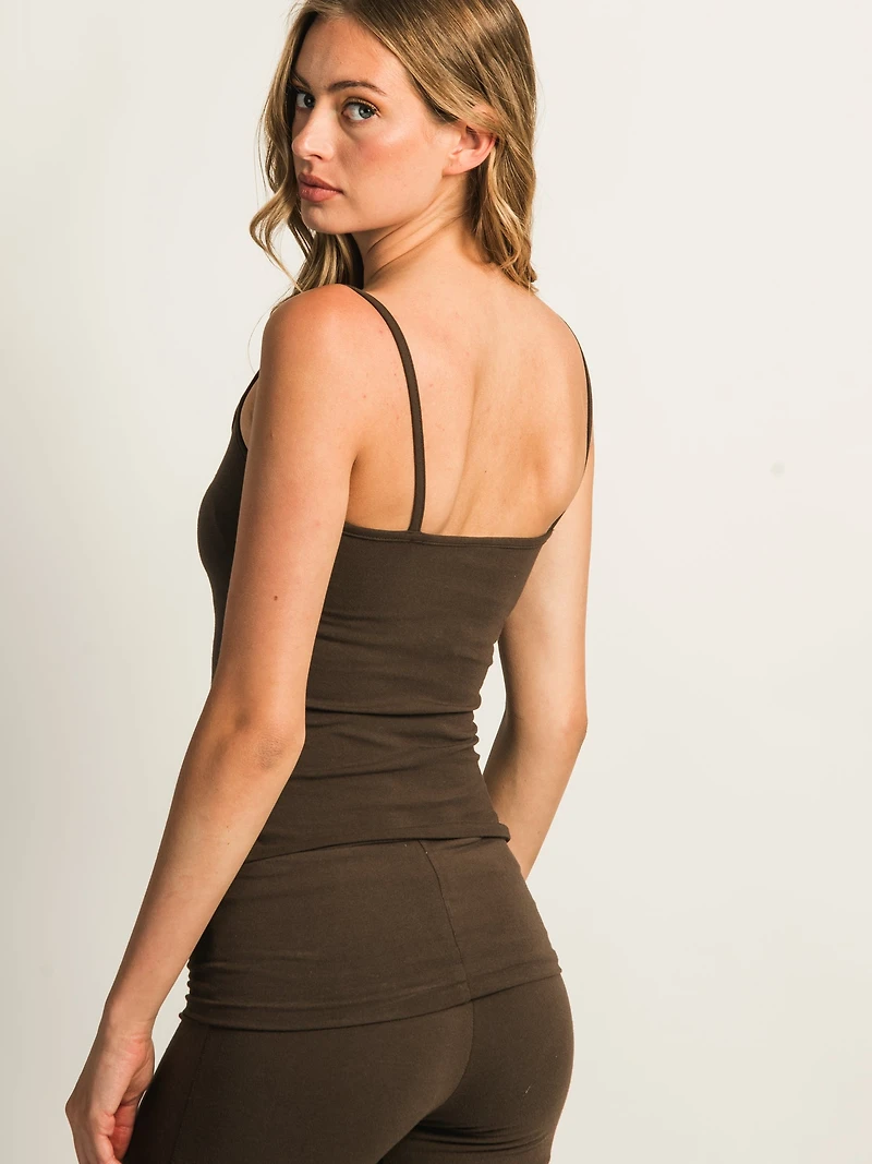 HARLOW GIA TANK TOP - CHOCOLATE