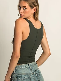 HARLOW ESSENTIAL LUXE TANK TOP - FOREST