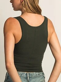HARLOW ESSENTIAL LUXE TANK TOP - FOREST