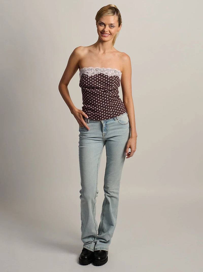 HARLOW VEGAS TUBE TOP - BROWN/PINK