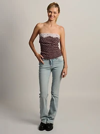 HARLOW VEGAS TUBE TOP - BROWN/PINK