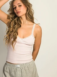 HARLOW LENI TANK TOP - BABY PINK