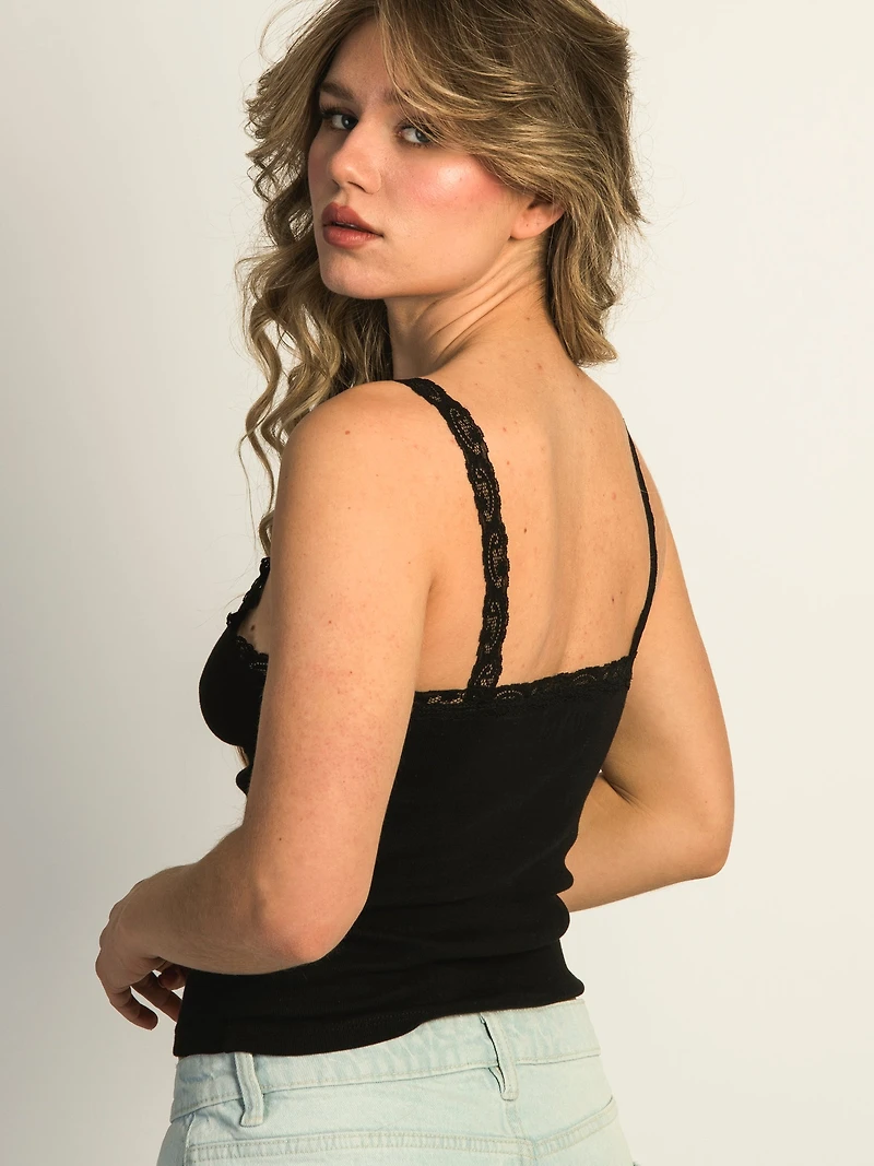 HARLOW LENI TANK - BLACK