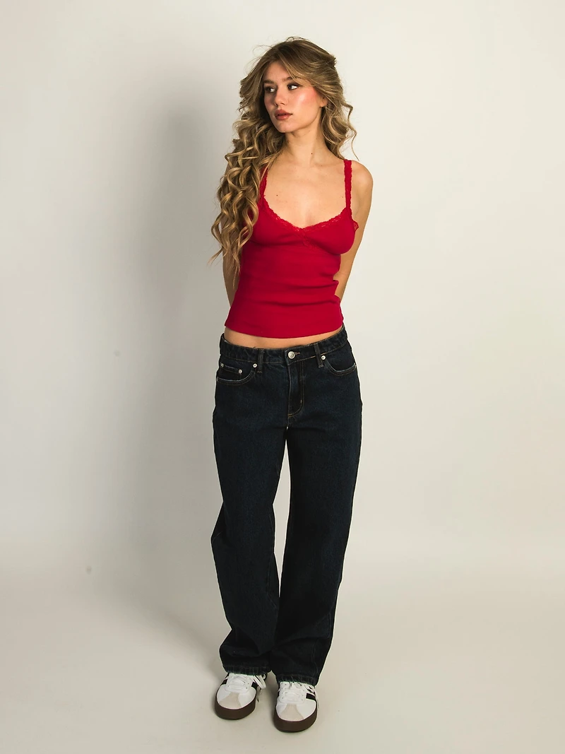 HARLOW LENI TANK TOP - PORT RED
