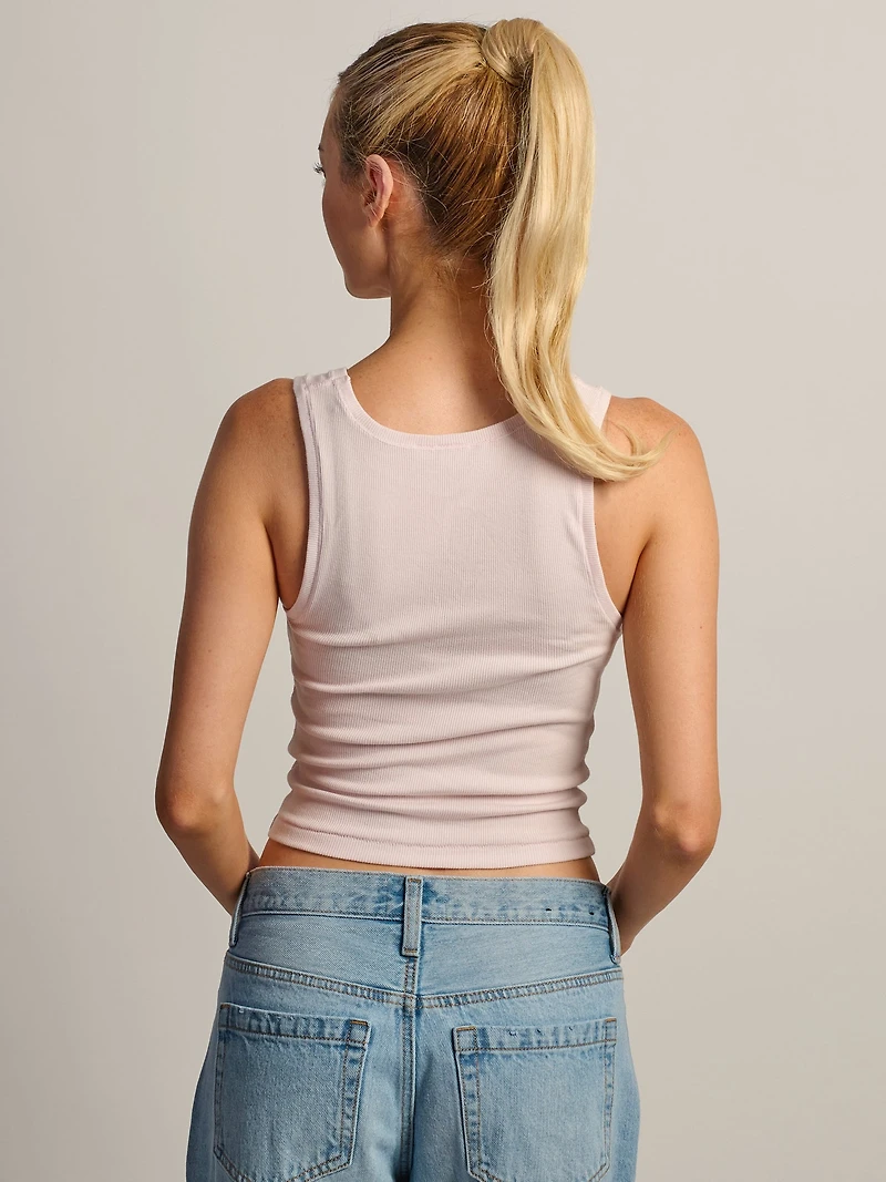 DÉBARDEUR À COL CARRÉ HARLOW ESSENTIAL - ROSE BÉBÉ