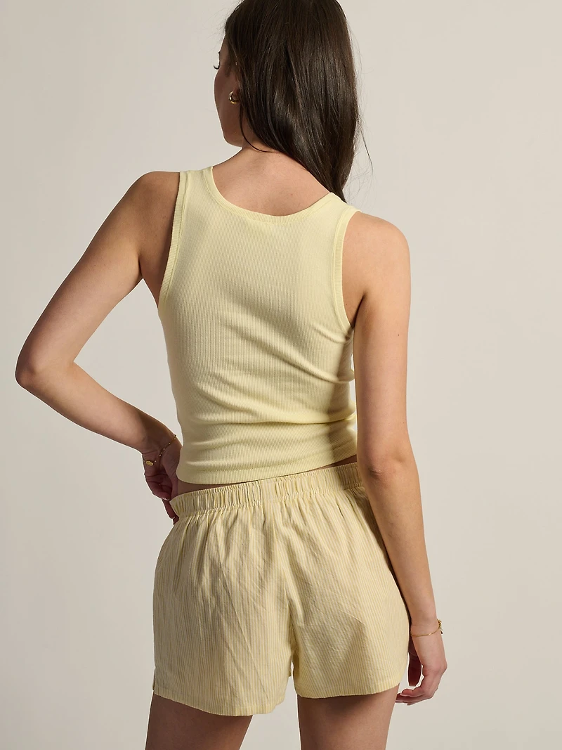 HARLOW ESSENTIAL SQUARENECK TANK - YELLOW