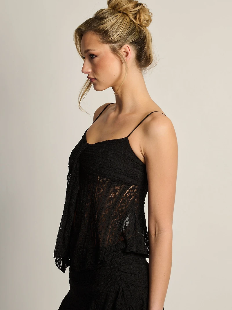 HARLOW MELODY TANK - BLACK